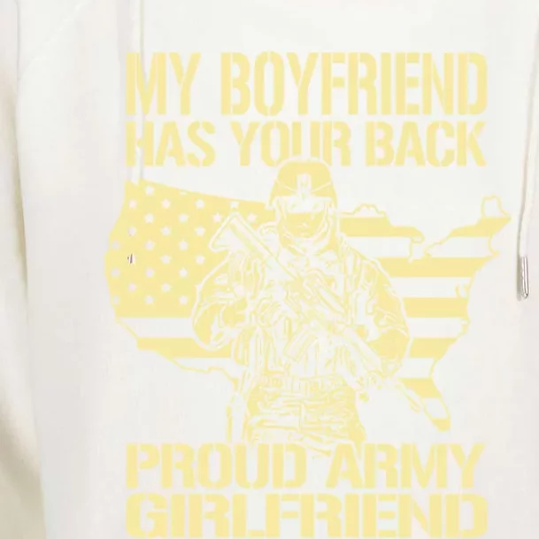 My Friend Has Your Back Military Proud Army Friend Great Gift Womens Funnel Neck Pullover Hood