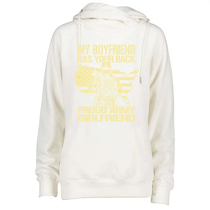 My Friend Has Your Back Military Proud Army Friend Great Gift Womens Funnel Neck Pullover Hood