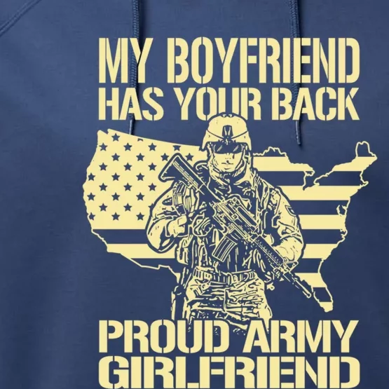 My Friend Has Your Back Military Proud Army Friend Great Gift Performance Fleece Hoodie