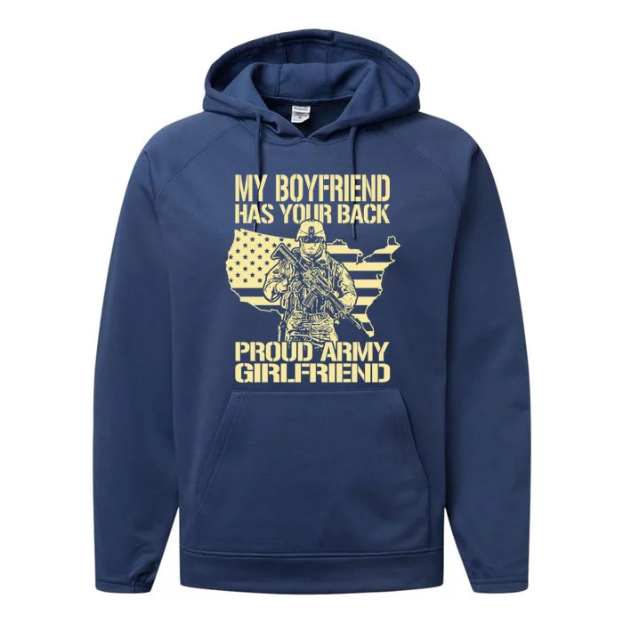 My Friend Has Your Back Military Proud Army Friend Great Gift Performance Fleece Hoodie