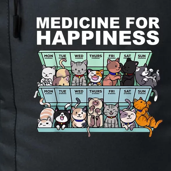 Medicine For Happiness Cat Lover Funny Daily Commute Backpack