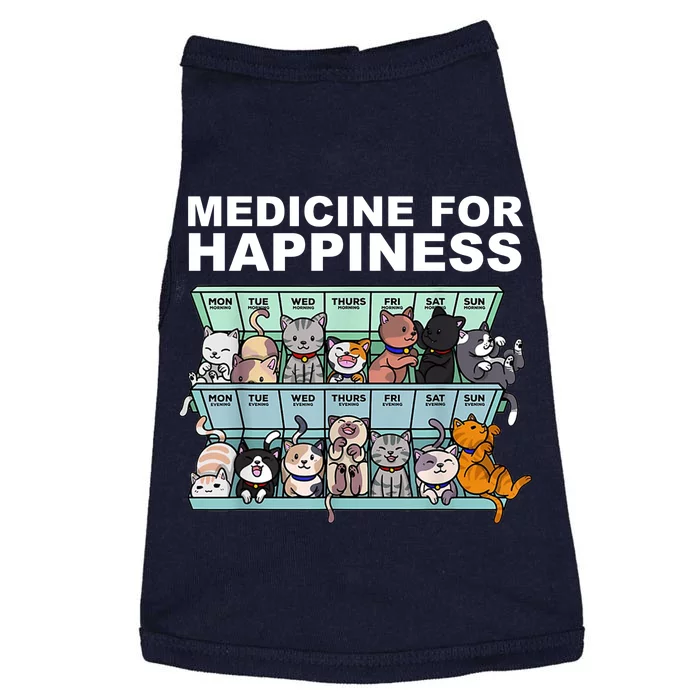 Medicine For Happiness Cat Lover Funny Doggie Tank