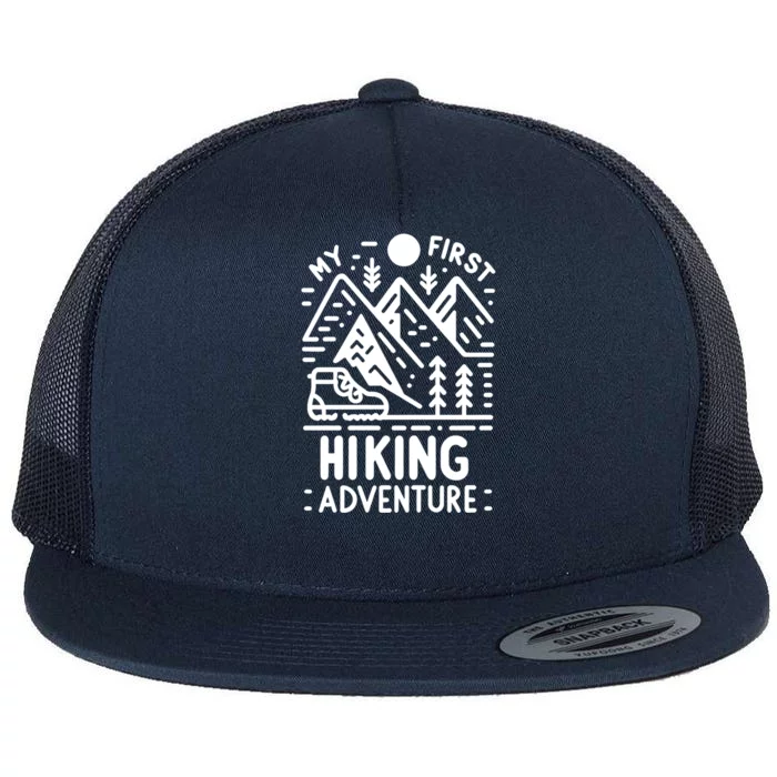 My First Hiking Adventure Cute Gift Flat Bill Trucker Hat