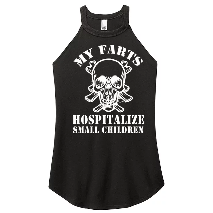 My Farts Hospitalize Small Children Funny Satire Dad Joke Women’s Perfect Tri Rocker Tank