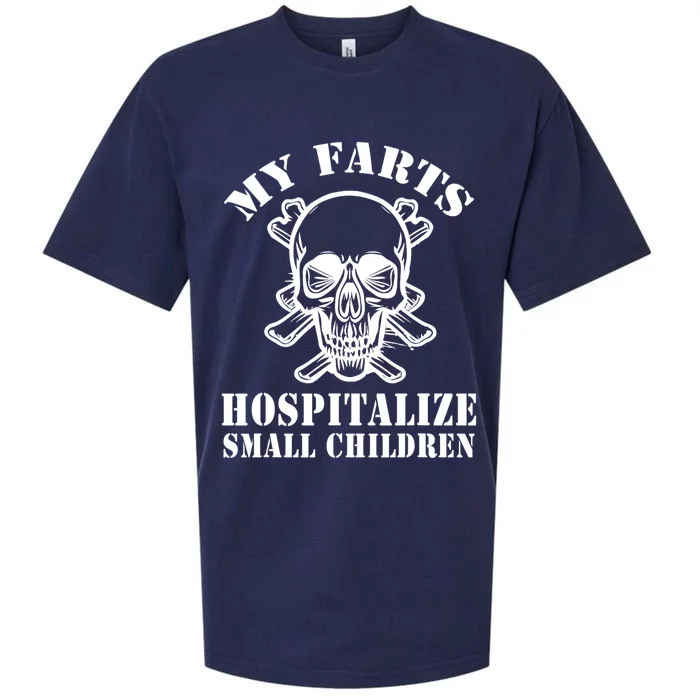 My Farts Hospitalize Small Children Funny Satire Dad Joke Sueded Cloud Jersey T-Shirt