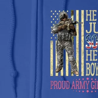 My Friend Is My Soldier Hero Gift Proud Army Friend Gift Cool Gift Full Zip Hoodie