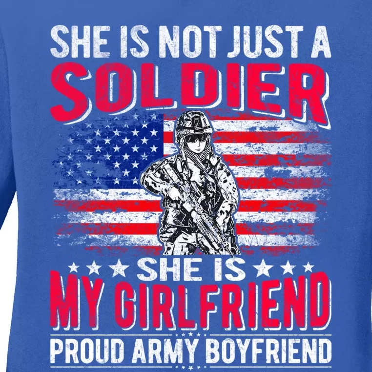 My Friend Is Soldier Hero Proud Army Friend Military Cool Gift Ladies Long Sleeve Shirt