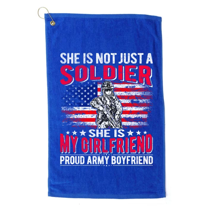 My Friend Is Soldier Hero Proud Army Friend Military Cool Gift Platinum Collection Golf Towel