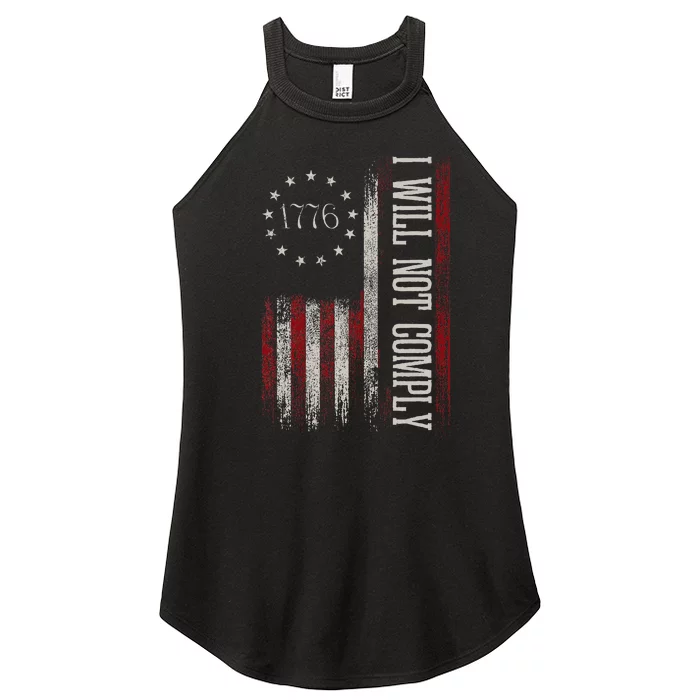 Medical Freedom I Will Not Comply No Mandates Women’s Perfect Tri Rocker Tank