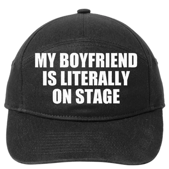 My Friend Is Literally On Stage 7-Panel Snapback Hat