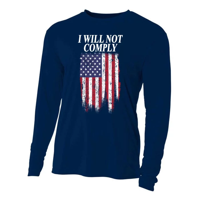 Medical Freedom I Will Not Comply No Mandates Cooling Performance Long Sleeve Crew