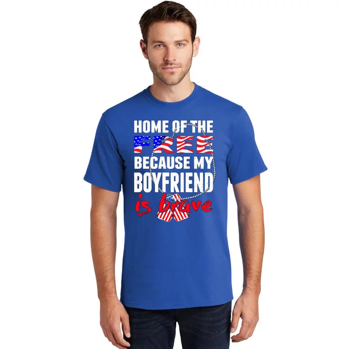 My Friend Is Brave Home Of The Free Proud Army Friend Gift Tall T-Shirt