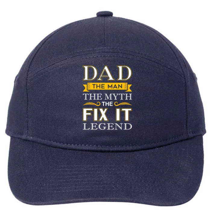 Mr Fix It Dad Funny Gift Fathers Day Handy Gift 7-Panel Snapback Hat