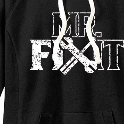 Mr Fix It Handy Overhaul Repair Fixing Gift Women's Fleece Hoodie