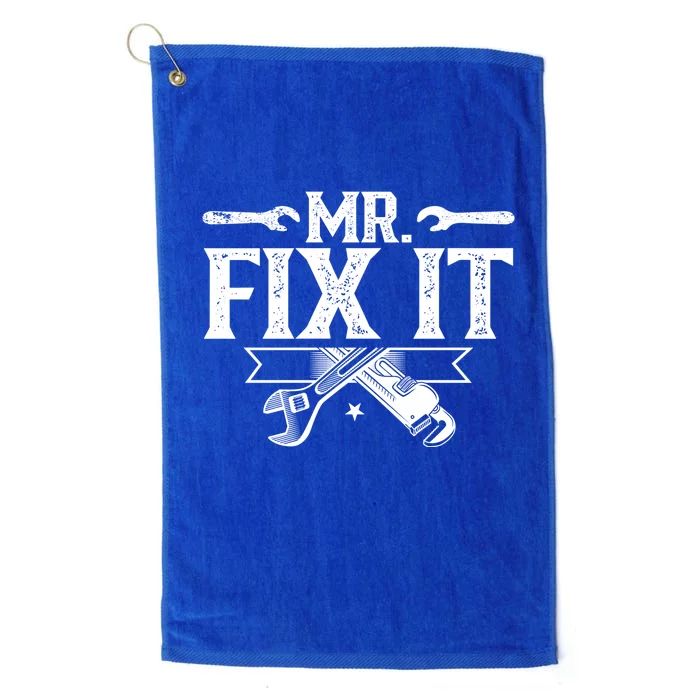 Mr Fix It Handy Repair Fixing Tinkerer Funny Gift Platinum Collection Golf Towel