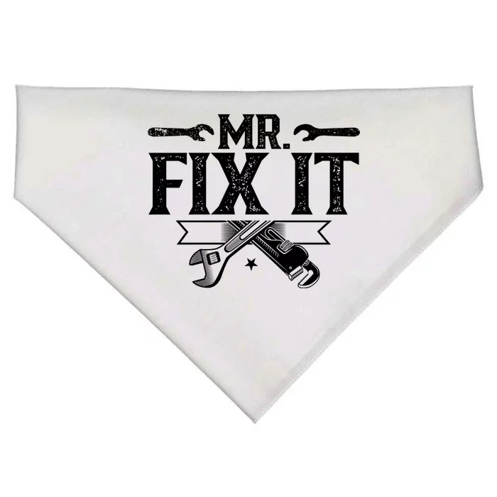 Mr Fix It Handy Repair Fixing Tinkerer Funny Gift USA-Made Doggie Bandana