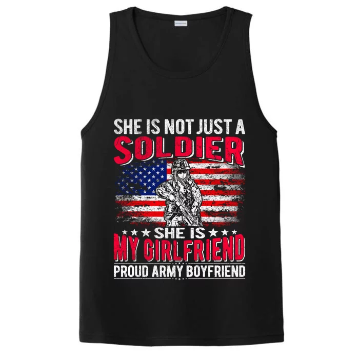 My Friend Is Soldier Hero Proud Army Friend Military Gift Performance Tank