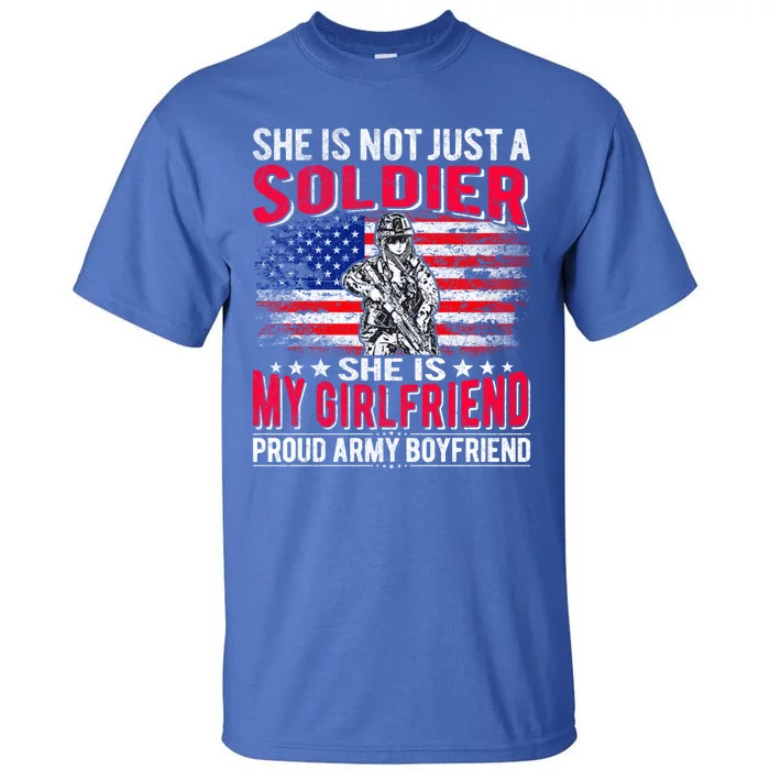 My Friend Is Soldier Hero Proud Army Friend Military Gift Tall T-Shirt