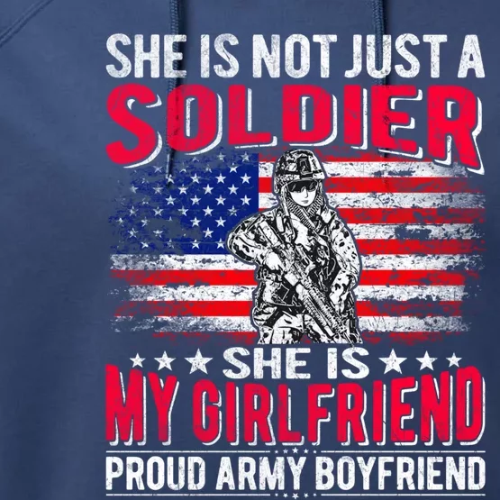 My Friend Is Soldier Hero Proud Army Friend Military Gift Performance Fleece Hoodie