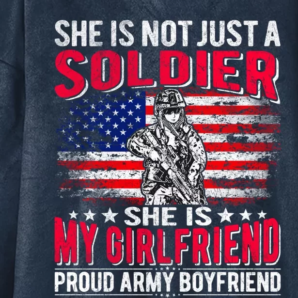 My Friend Is Soldier Hero Proud Army Friend Military Gift Hooded Wearable Blanket