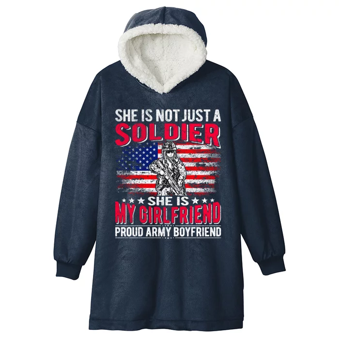 My Friend Is Soldier Hero Proud Army Friend Military Gift Hooded Wearable Blanket