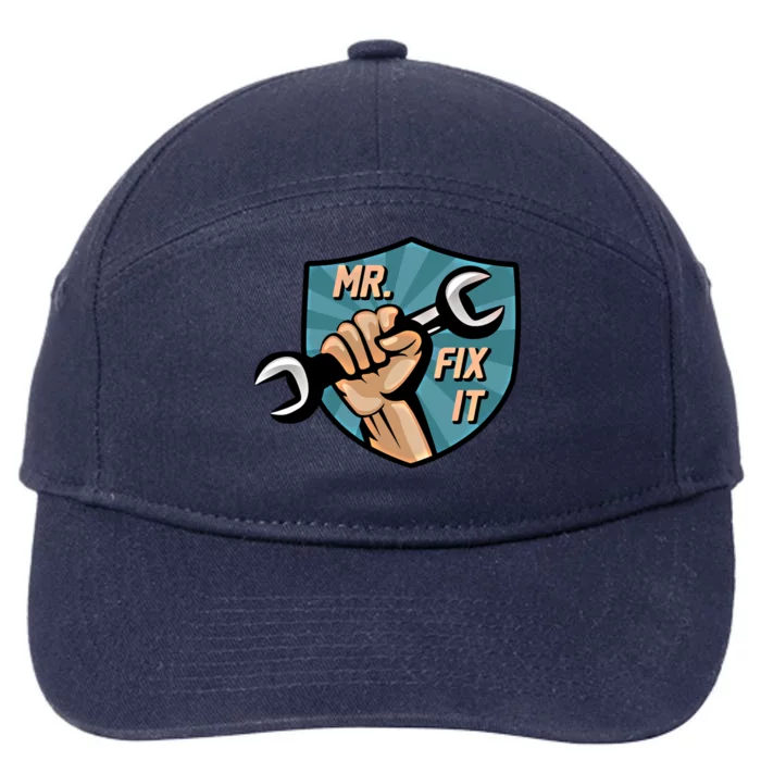 Mr Fix It Dad Mr Break It Dad And Son Matching Outfits Great Gift 7-Panel Snapback Hat