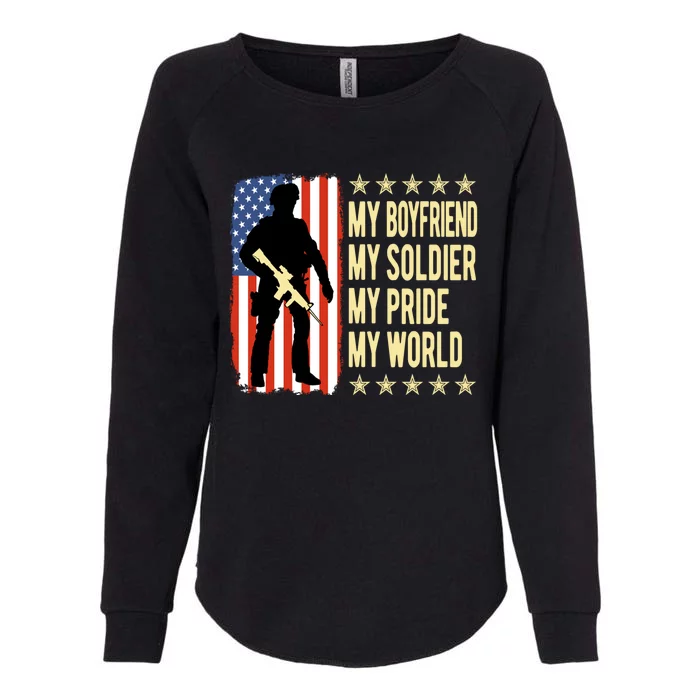 My Friend Is A Soldier Hero Proud Army Friend Funny Gift Cute Gift Womens California Wash Sweatshirt