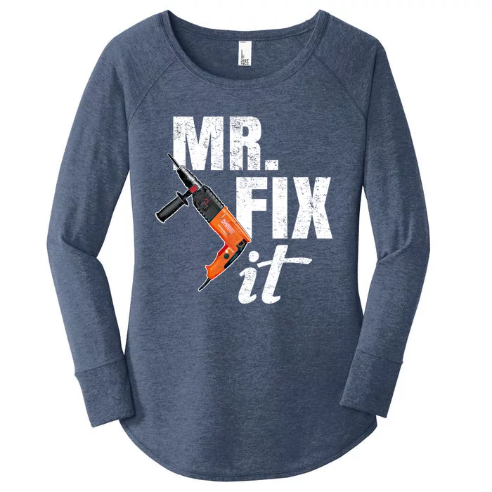 Mr Fix It Distressed Gift Women's Perfect Tri Tunic Long Sleeve Shirt