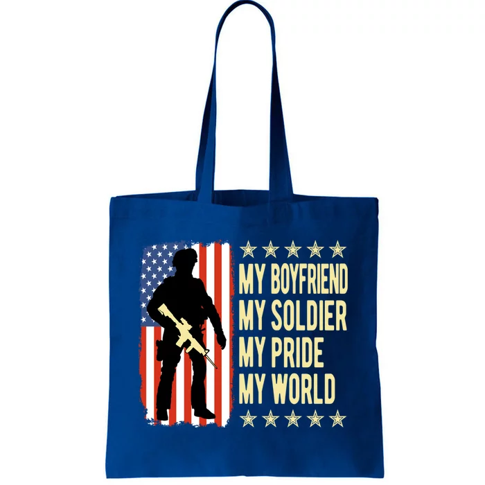 My Friend Is A Soldier Hero Proud Army Friend Funny Gift Tote Bag