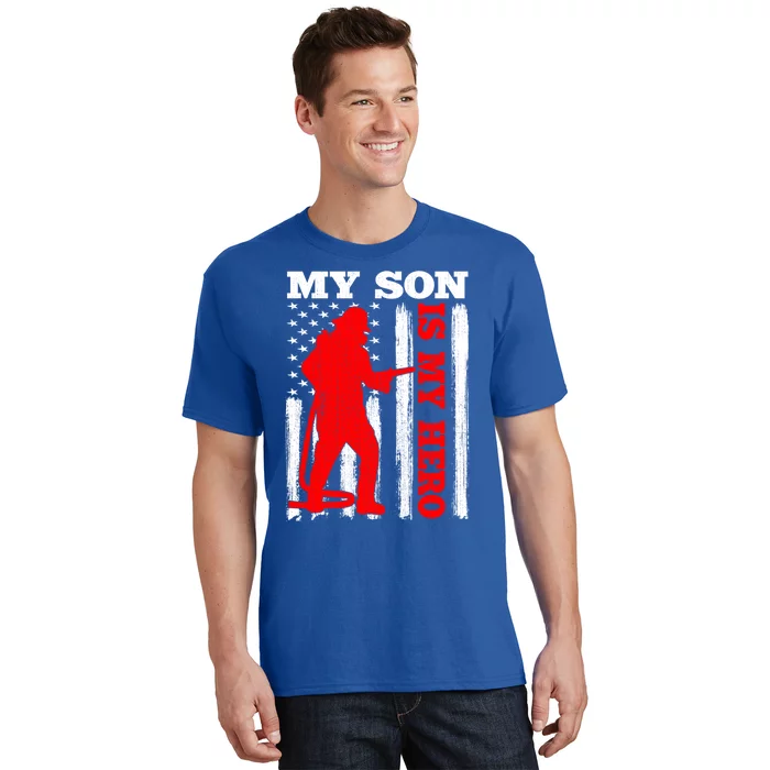 My Firefighter Is My Hero Usa Flag Firefighter Fire Son Meaningful Gift T-Shirt