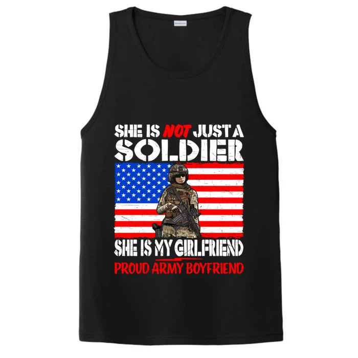 My Friend Is A Soldier Proud Army Friend Lover Gift Cool Gift Performance Tank