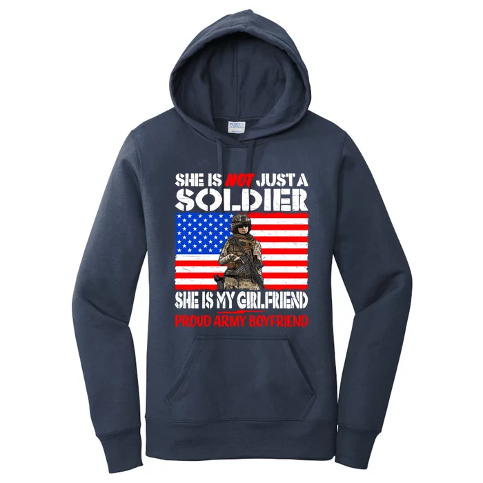 My Friend Is A Soldier Proud Army Friend Lover Gift Cool Gift Women's Pullover Hoodie