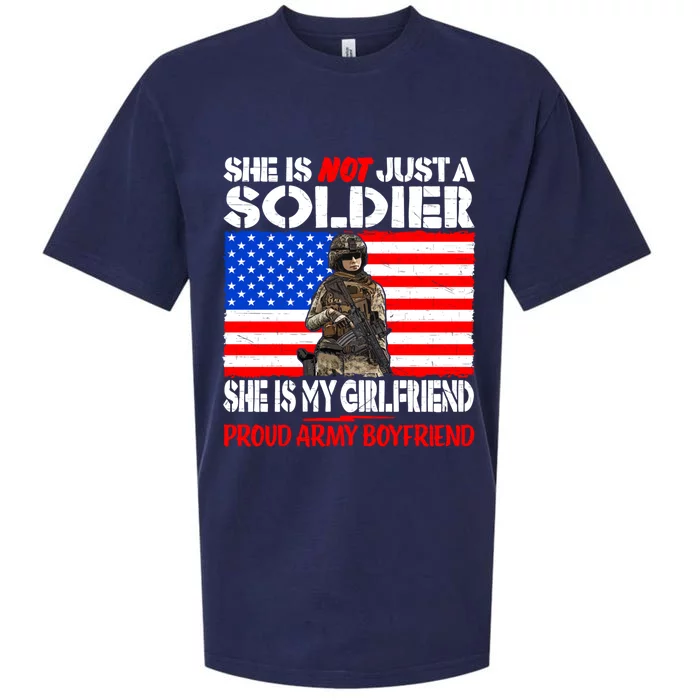 My Friend Is A Soldier Proud Army Friend Lover Gift Cool Gift Sueded Cloud Jersey T-Shirt