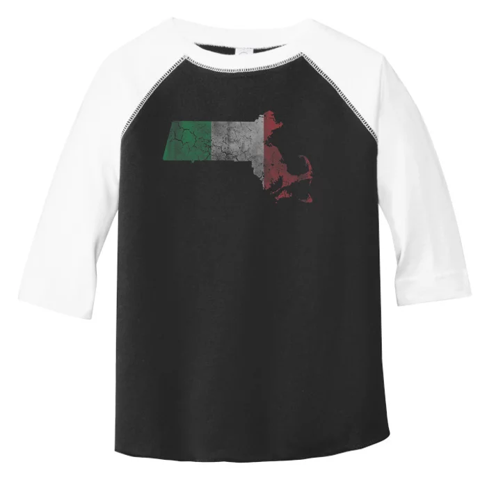 Massachusetts Flag Italian American Italia Italy Italiano Toddler Fine Jersey T-Shirt