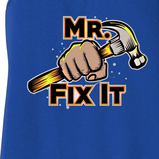 Mr Fix It Papa Dad Fathers Day Gift Women's Racerback Tank