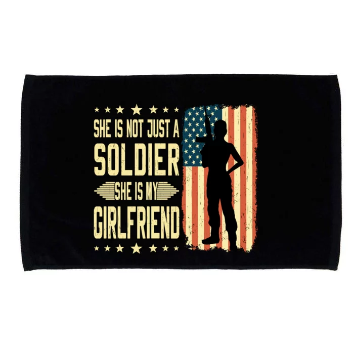 My Friend Is A Soldier Hero Proud Army Friend Funny Gift Microfiber Hand Towel