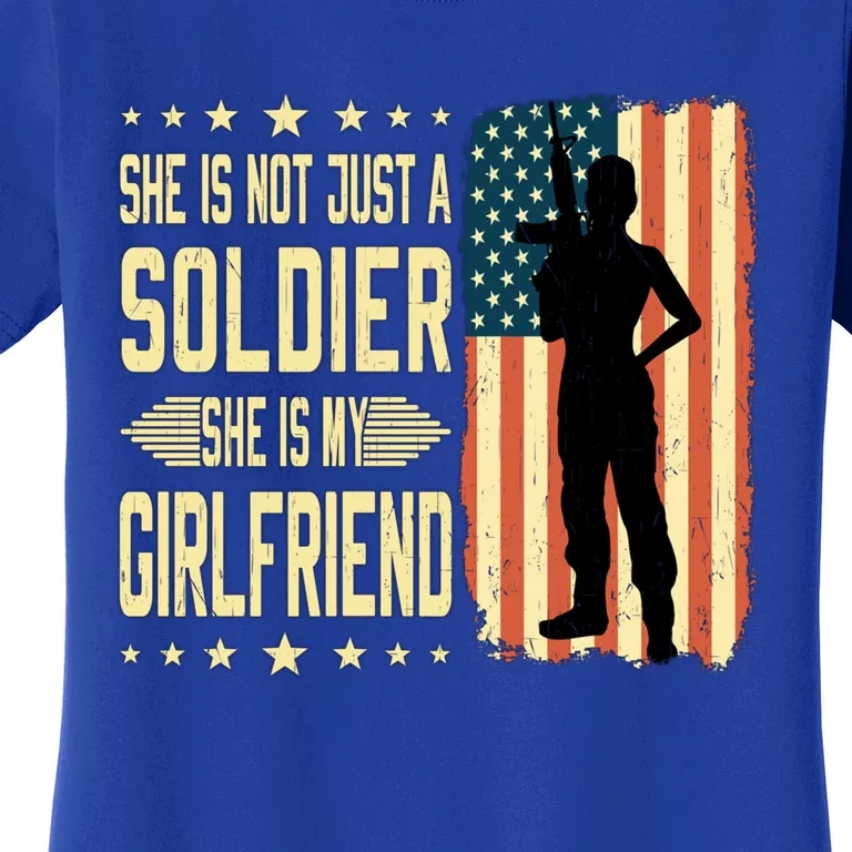 My Friend Is A Soldier Hero Proud Army Friend Funny Gift Women's T-Shirt