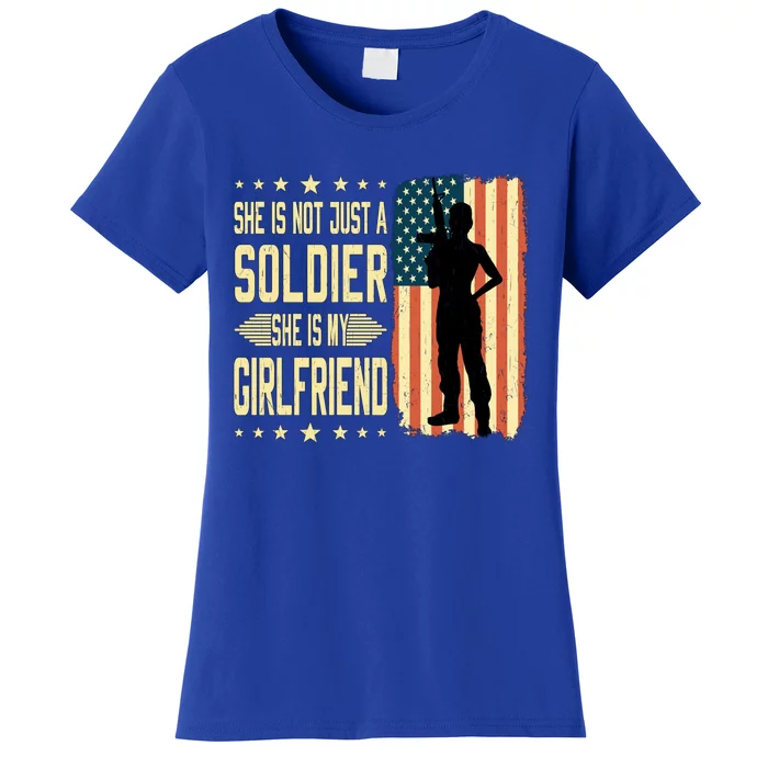 My Friend Is A Soldier Hero Proud Army Friend Funny Gift Women's T-Shirt