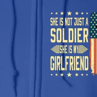 My Friend Is A Soldier Hero Proud Army Friend Funny Gift Full Zip Hoodie