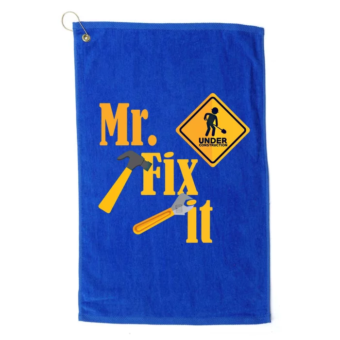 Mr Fix It Diy Handy Upcycling Repairing Workshop Fixing Gift Platinum Collection Golf Towel