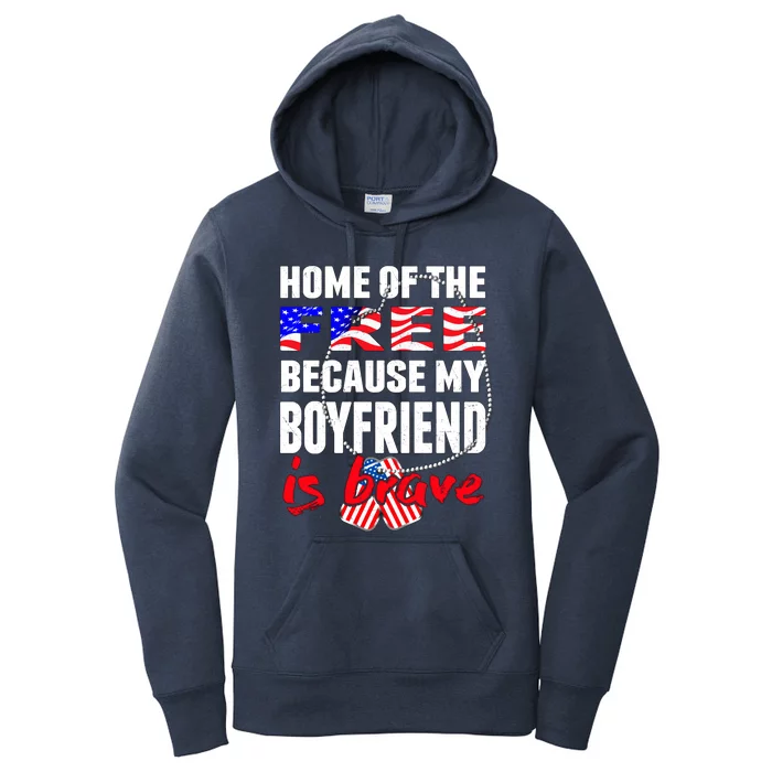 My Friend Is Brave Home Of The Free Proud Army Friend Gift Women's Pullover Hoodie