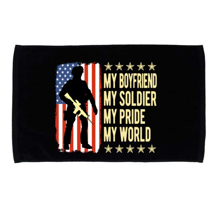 My Friend Is A Soldier Hero Proud Army Friend Funny Gift Microfiber Hand Towel