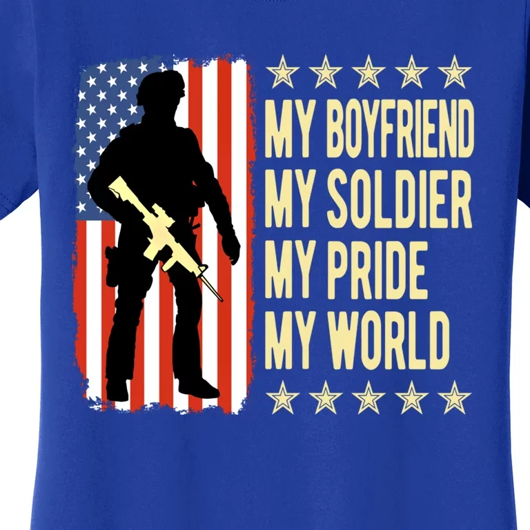 My Friend Is A Soldier Hero Proud Army Friend Funny Gift Women's T-Shirt