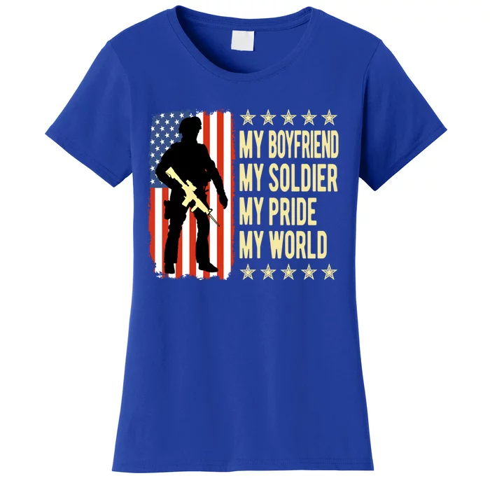 My Friend Is A Soldier Hero Proud Army Friend Funny Gift Women's T-Shirt