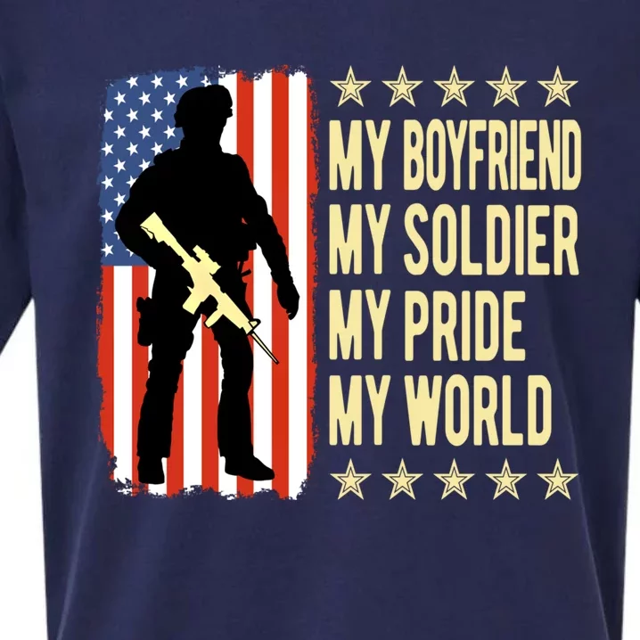 My Friend Is A Soldier Hero Proud Army Friend Funny Gift Sueded Cloud Jersey T-Shirt