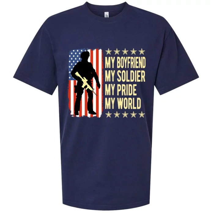 My Friend Is A Soldier Hero Proud Army Friend Funny Gift Sueded Cloud Jersey T-Shirt