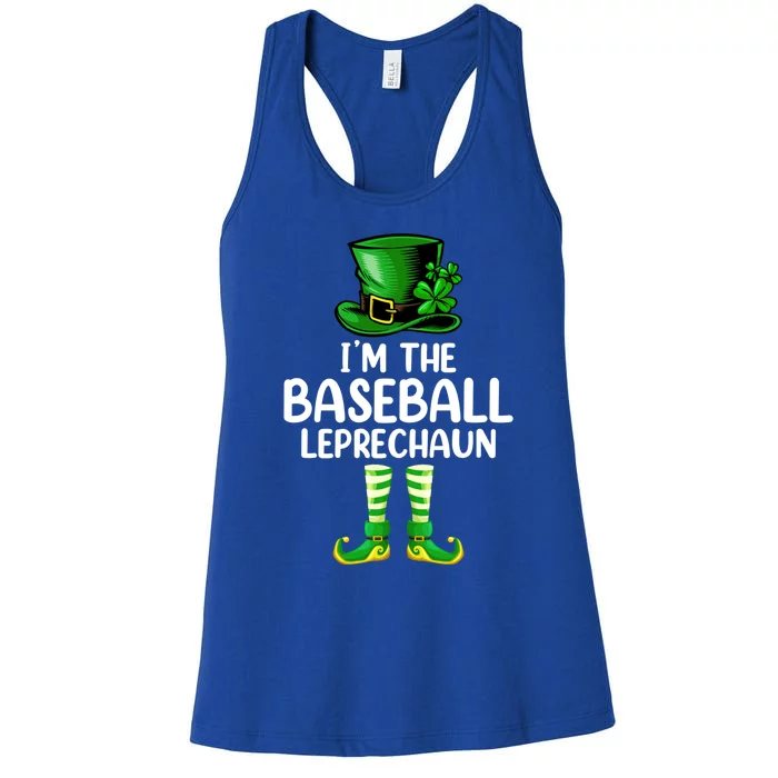 Matching Family I'm The Baseball Leprechaun St Patrick's Day Gift Women's Racerback Tank