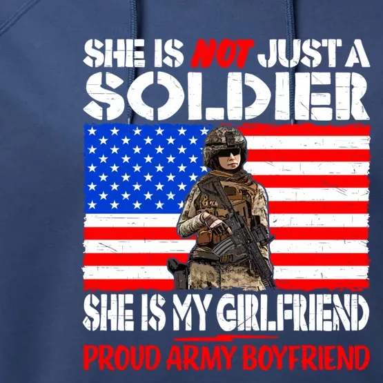 My Friend Is A Soldier Proud Army Friend Lover Gift Meaningful Gift Performance Fleece Hoodie