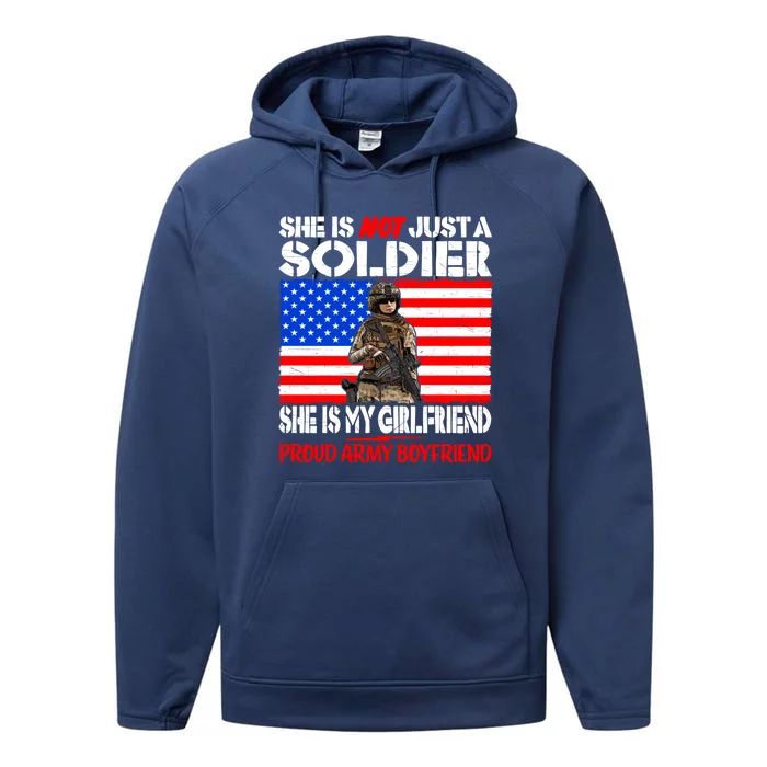 My Friend Is A Soldier Proud Army Friend Lover Gift Meaningful Gift Performance Fleece Hoodie