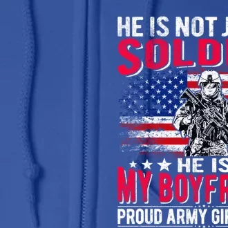 My Friend Is A Soldier Hero Proud Army Friend Funny Gift Full Zip Hoodie